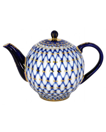 22K Gold Cobalt outlet Teapot 